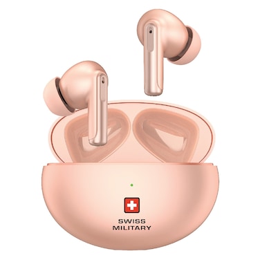 Swiss Military Victor3 Truly Wireless Bluetooth Active Noise Cancelling In-Ear Earbuds Pink