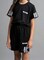Mei Stylish Unisex Kids Sustainable Active wear T-Shirt And Short set, 9-10 Years Black