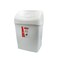 Gab Plastic Waste Bin with Swinging Lid - 6 Liters, White