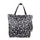 Sue's choice Reusable and Foldable Grocery Shopping Bags Waterproof Canvas, Large Durable Heavy Duty with Zipper for Travel Gym Backpack Weekender Overnight Bag