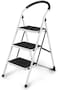 DUKE- STEEL LADDER HOUSEHOLD BLACK RUBBER 3 STEPS