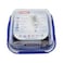 Pyrex Cook &amp; Go Square Food Container With Lid Blue And Clear 800ml
