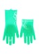 Generic Magic Silicone Gloves With Wash Scrubber Turquoise 240g