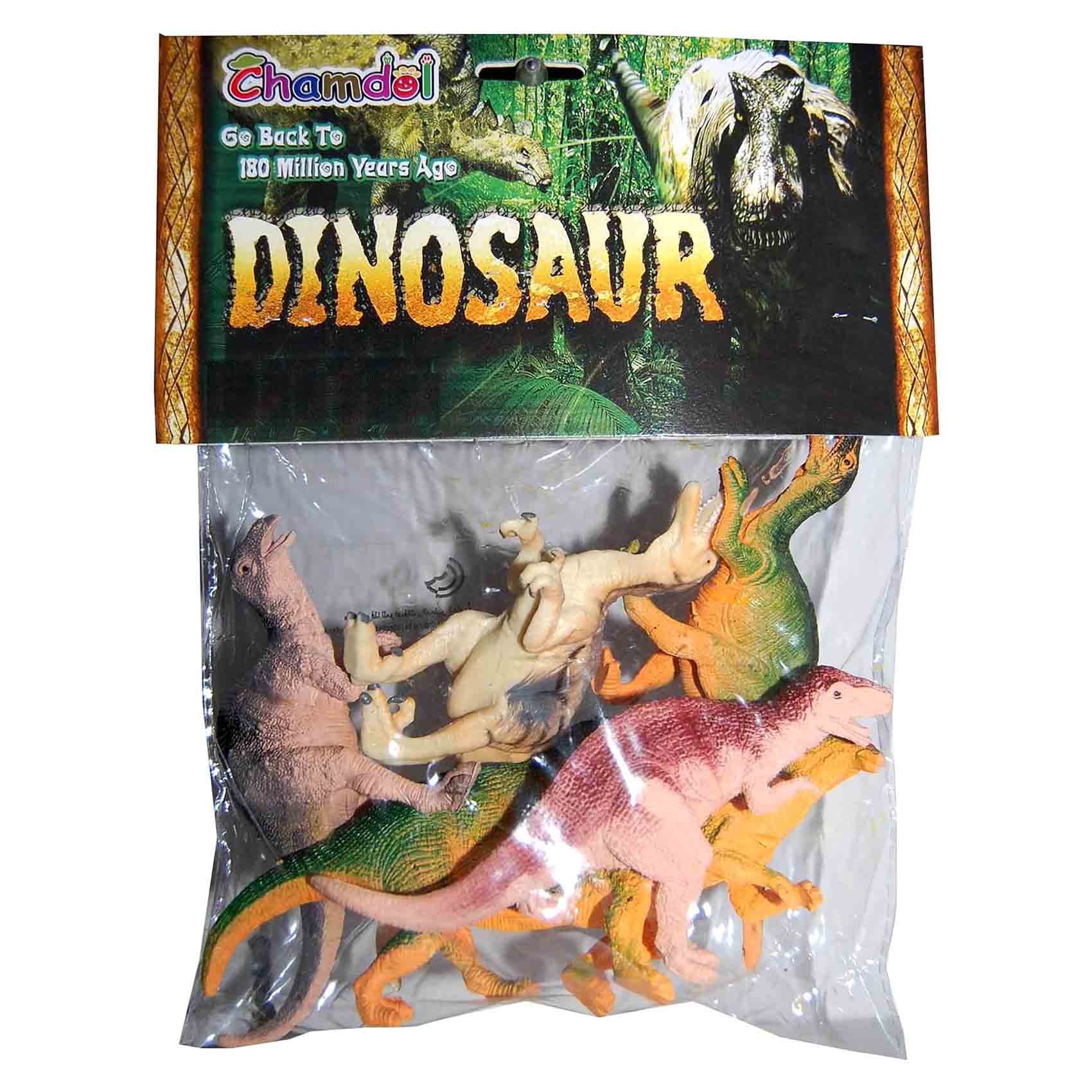 Chamdol Dinosaur Wild Animals Playset Multicolour Pack of 6