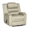 In House Velvet Classic Recliner Chair With Storage Box - Light Beige - AB07