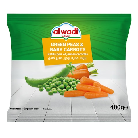 Al Wadi Al Akhdar Frozen Fine Peas and Baby Carrots 400GR