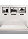 Generic Eat Sleep Play Fortnite Wall Sticker Multicolour 90 X 30cm