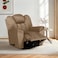 Penhaligon's Velvet Rocking &amp; Rotating Recliner Chair - Light Brown