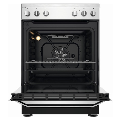 Ariston 4 Burner Electric Cooker AS68V8KHX Black And Silver 60x60cm