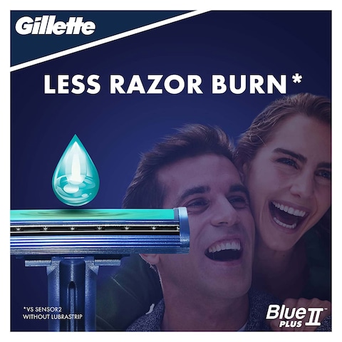 Gillette Blue II Plus Disposable Razors - 10 Razors