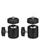Generic - 2-Piece 360 Degree Rotating Tripod Ball Head Black/Silver