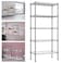 HEXAR&reg; 5-Tier Wire Storage Shelving Rack Heavy Duty Metal Organizer Wire Rack with Leveling Feet Adjustable Shelves for Home, Bathroom, Kitchen, Office, Garage 5 Shelves Metal Storage Rack (SILVER)