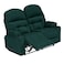 In House Velvet Double Cinematic Recliner Chair With Cups Holder - Dark Green - NZ80
