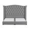 In House Al Dimashqi Linen Bed Frame - Single - 200x120cm - Light Gray
