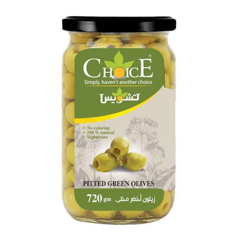 Choice Olivia Pitted Green Olives - 720 Gram