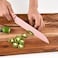 7 Sets of Wheat Straw Knives, Household Stainless Steel Fruit Kitchen Knives, Kitchen Knives(Pink)