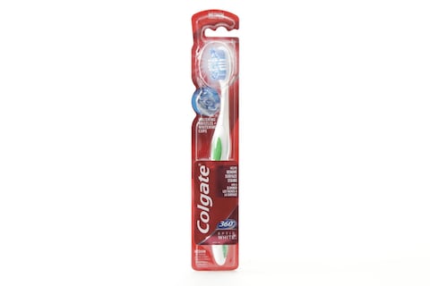 Colgate 360 Optic White Medium Whitening Toothbrush Multi Color 1 Pack