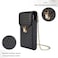 New Ladies Multifunctional Crossbody Vertical Mini Shoulder Bag/Mobile Phone Bag/Crocodile Pattern Coin Purse Black