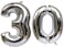Gezhu - Party Decorations Adult Birthday Anniversary Decoration Supply Gold Silver 40 Inch Large Number Figure Balloons 10 20 30 40 50 60 70 80 90 Yrs