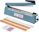 ABBASALI 16inch/400mm Manual Impulse Manual Hand Sealer Heat Sealing Machine Poly Tubing Plastic Bag with 2 Replacement Kit Blue