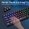 HXSJ L500 61 KEYS WIRELESS GAMING KEYBOARD DUAL MODE BT5.0 + 2.4G RGB BACKLIGHT MECHANICAL FEEL MEMBRANE KEYBOARD (Black)
