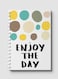 Lowha Spiral Notebook With 60 Sheets And Hard Paper Covers With Enjoy The Day Doodle Circles Design, For Jotting Notes And Reminders, For Work, University, School