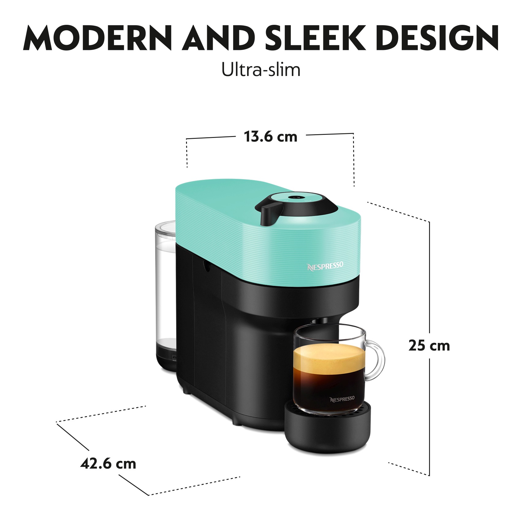 Nespresso Vertuo Pop Coffee Maker Aqua Mint