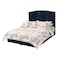 In House Oslo Velvet Bed Frame - Single - 200x100 cm - Dark Blue