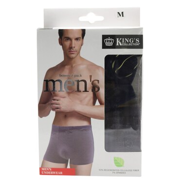 Kings Collection Mens Boxer 2 Pieces Grey/Black