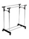 Generic - Metal Adjustable Cloth Rack Hanger 132.24832235.18 Silver/Black