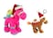 Bundle items - Dark Pink camel with santa hat 18cm and Brown  key ring 12cm