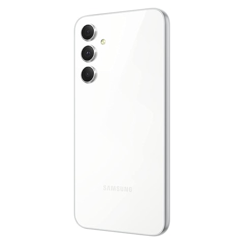 سامسونغ غالاكسي A54 هاتف ذكي ثنائي الشريحة بسعة RAM 8 غيغابايت بسعة ذاكرة 128 غيغابايت - أبيض رائع