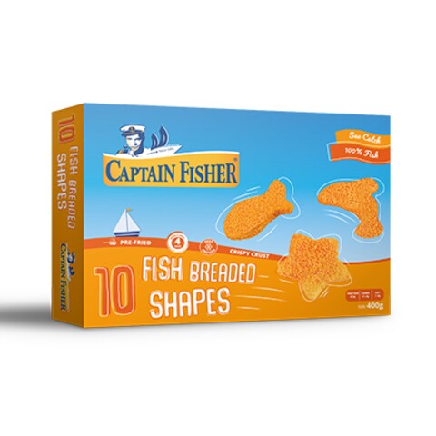Captain Fisher Breaded Fish Shapes 400GR