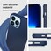 Spigen Silicone Fit designed for iPhone 13 Pro MAX case cover - Navy Blue