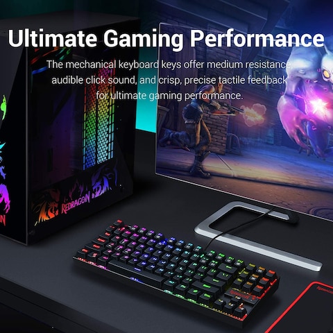 Redragon K552-RGB KUMARA RGB LED Backlit Mechanical Gaming Keyboard (Black)