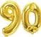 Gezhu - Party Decorations Adult Birthday Anniversary Decoration Supply Gold Silver 40 Inch Large Number Figure Balloons 10 20 30 40 50 60 70 80 90 Yrs