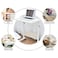 ECVV Mobile Side Table Movable Adjustable Laptop Computer Desk with Wheels Rolling Cart Portable Beside Sofa Couch Bed C-Shaped Dinner Tray Tables End Table for Living Room (60 * 40cm) White Maple&hellip;
