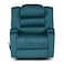 In House Velvet Rocking Recliner Chair With Storage Box - Dark Turquoise - AB07