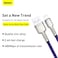Baseus USB to Lightning-Fast Charging Data Transfer Cable Cafule Series Braided Nylon 2.4A 1m Purple
