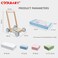 COOLBABY Wooden Baby Push Walker - 2 in 1 Toddler Push And Pull Toy Learning Walker Stroller Toddler Walker. With Wheels. With Building Blocks. For 1-3 Years Old