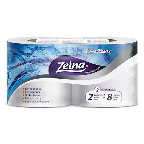 Zeina Compressed Toilet Rolls - 2 Rolls