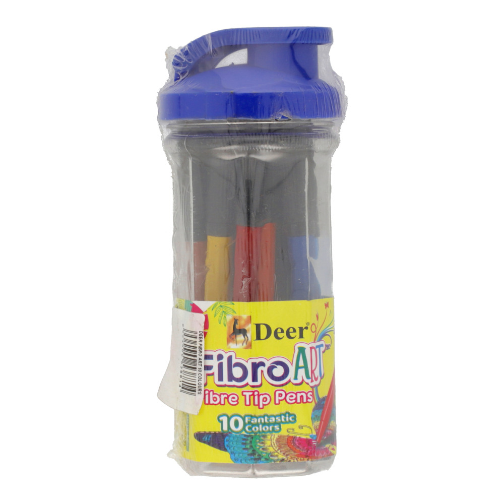 Deer Fibro Art Fibre Tip Color Pens 10 pcs