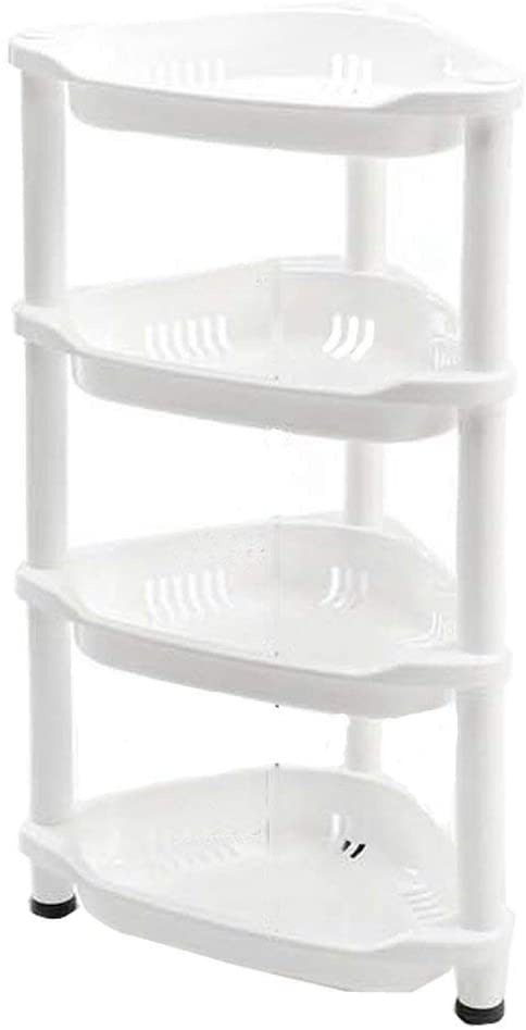 Shower Caddy Corner Rust Proof Shelf Kitchen Bathroom Storage Unit 4 Tier 70 x 19 x 26 cm White