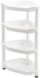 Shower Caddy Corner Rust Proof Shelf Kitchen Bathroom Storage Unit 4 Tier 70 x 19 x 26 cm White