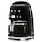 Smeg 50&#39;s Style Drip Filter Coffee Machine DCF02BLUK Black 1050W