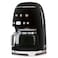 Smeg 50&#39;s Style Drip Filter Coffee Machine DCF02BLUK Black 1050W
