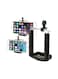 Aeoss - Smartphone Clip Bracket Stand Holder Monopod Mount Black