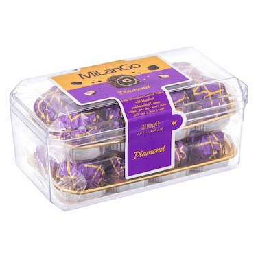 Milango Diamond Hazelnut Milk Choco Wafer 200g