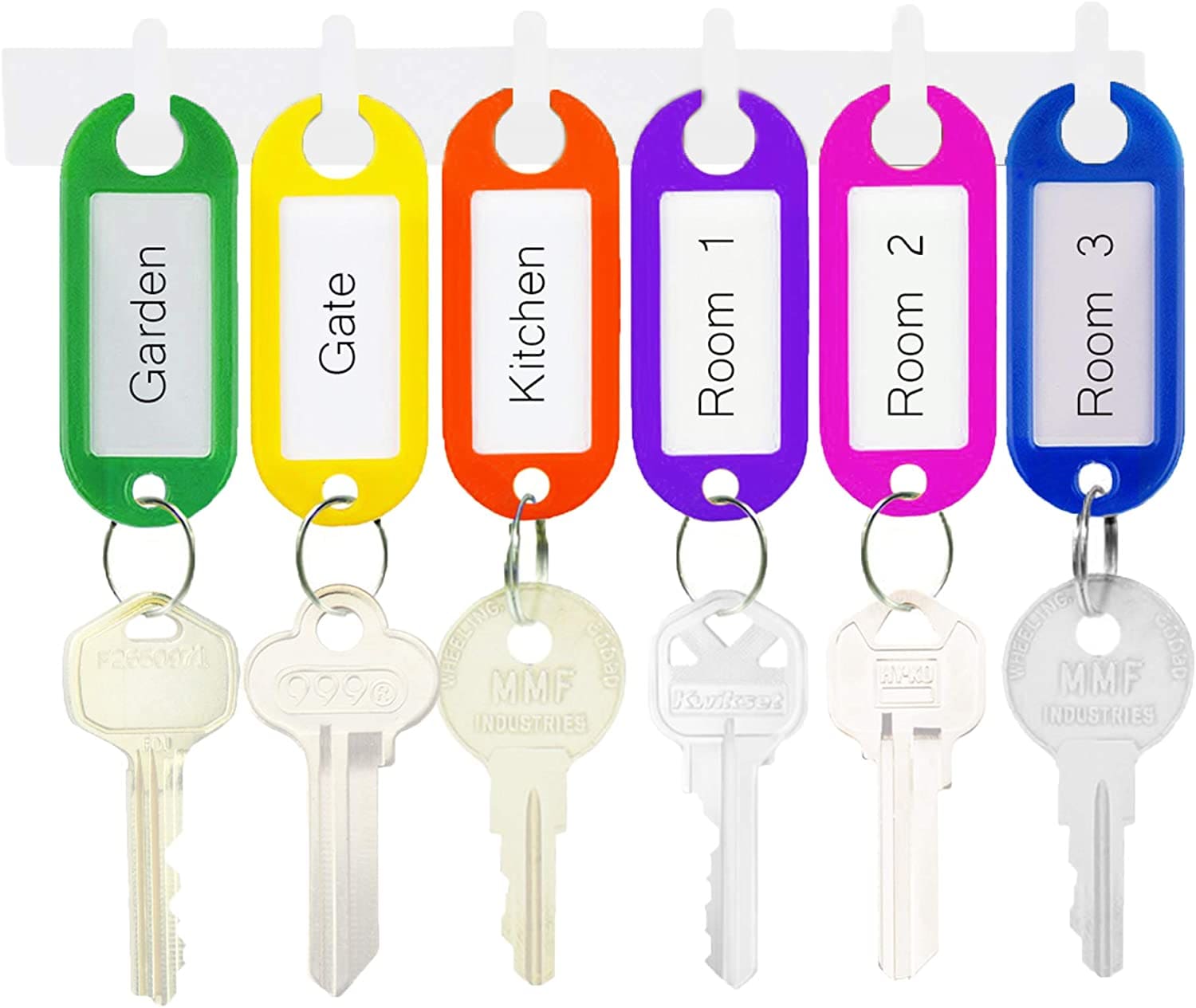 Buy Generic Plastic Key Tags, 2X0.8 Inch, Customizable Removable Card ...
