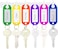 Generic Plastic Key Tags, 2X0.8 Inch, Customizable Removable Card Label For Identification, Multifunctional Organizer, With Rounded Edge And Metal Ring, 50 Pieces